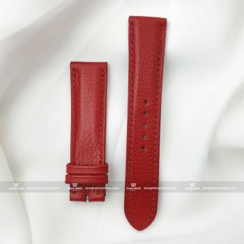 Dây da bò - Dây da đồng hồ chính hãng TuanHungWatch - Đỏ Full Size