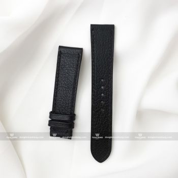 Dây da bò - Dây da đồng hồ chính hãng TuanHungWatch - Đen Vân Nhám Full Size